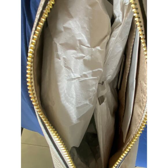 Michael Kors Carmela MD Leather Shearling Pouchette Crossbody Bag - Picture 6 of 11